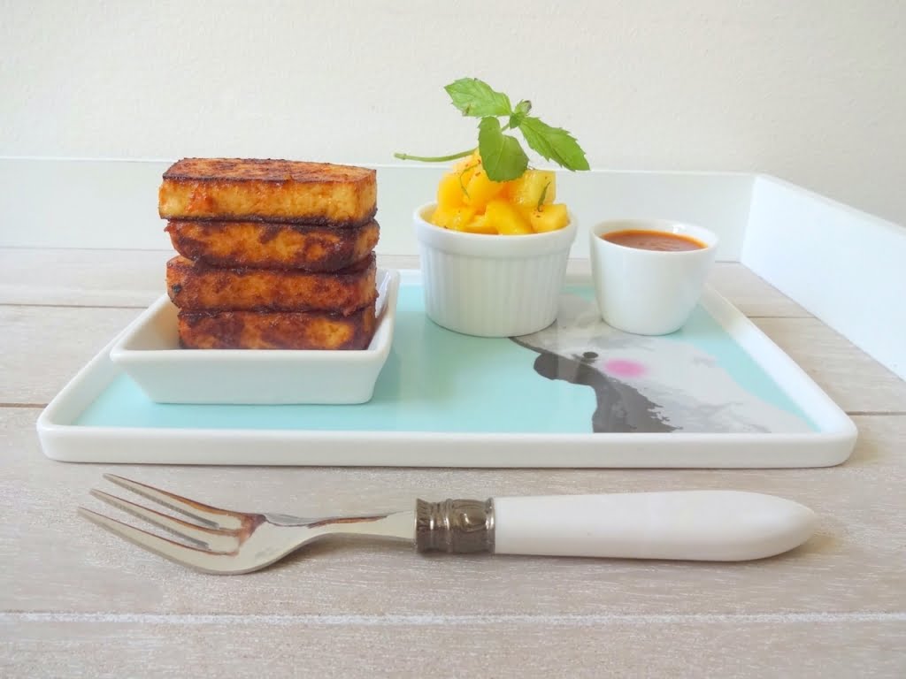 Gegrillter Tofu à la BBQ mit Pfirsich-Relish | Feel-Veggie.de Gegrillter Tofu à la BBQ mit Pfirsich-Relish | Feel-Veggie.de