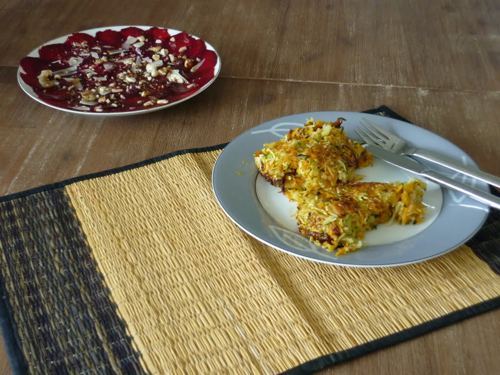 Gemüserösti mit Rote Bete Carpaccio | Feel-Veggie.de Gemüserösti mit Rote Bete Carpaccio | Feel-Veggie.de